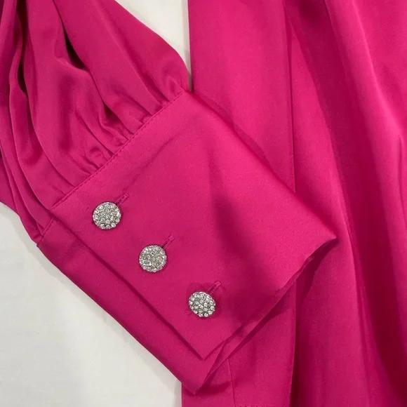 Laura Satin Rhinestone Blouse - Picture 2 of 7